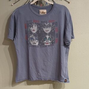 Trunk Ltd KISS Band Tee Vintage Gray Blue Size 4/XL Rock Music Cotton